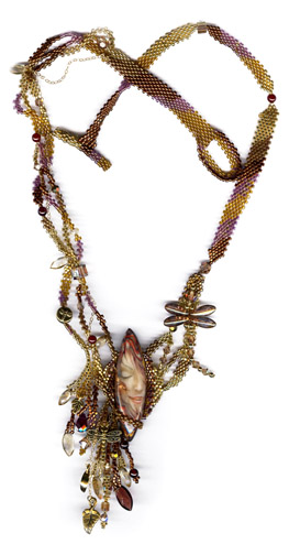 Free-form peyote necklace